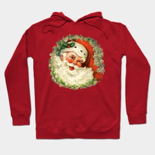 Vintage Santa Wreath Hoodie